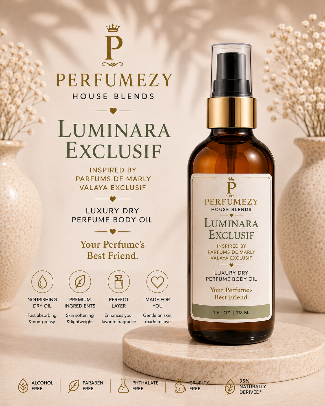 Luminara Exclusif Luxury Dry Perfume Body Oil