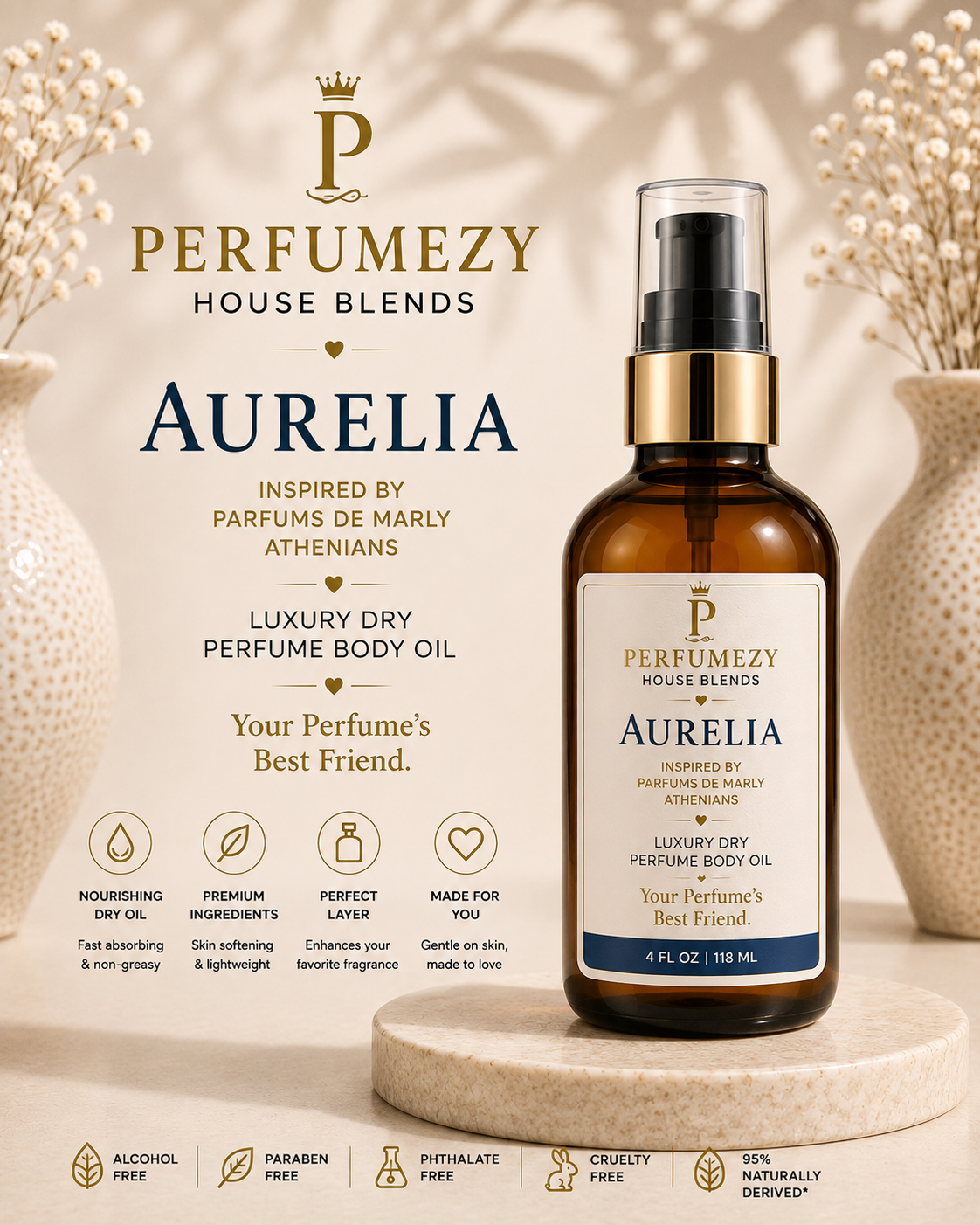 Aurelia Luxury Dry Perfume Body Oil